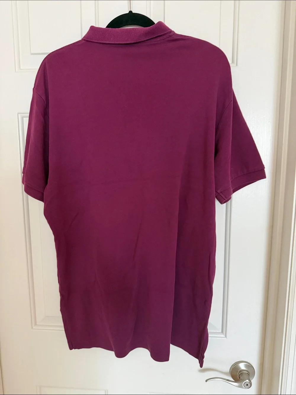 Polo by Ralph Lauren Men's Plum Polo Shirt with Green Logo Sz L